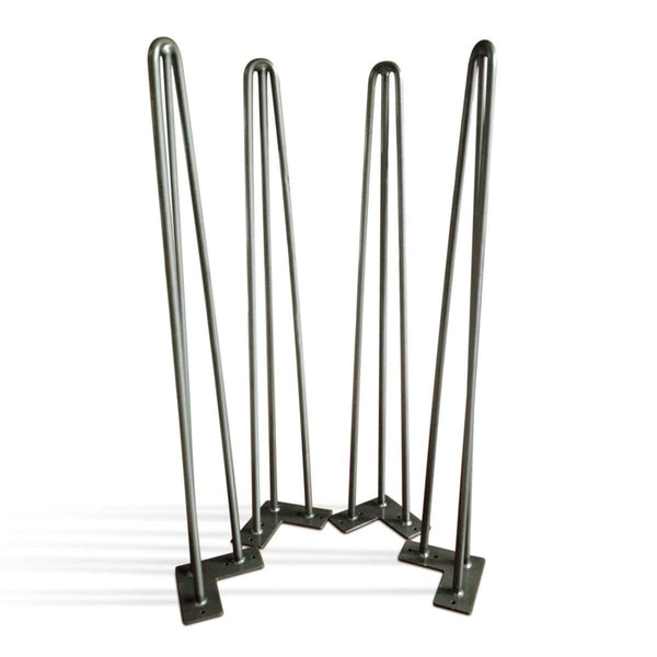 Premium 3 Rod Hairpin Table Legs 1/2" Steel - Set of 4 - 28" Tall - Knox Deco - DIY