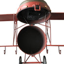 Red Airplane Wall Clock - Knox Deco - Clocks