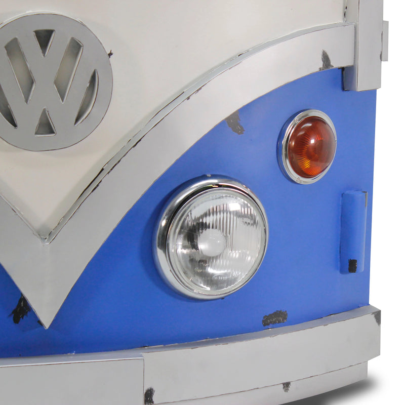 Retro Volkswagon Van Rustic 3D Blue Metal Wall Light - 48" x 34" - Knox Deco - Lighting