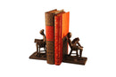 Rocking Chair Metal Bookends - Couple Reading - Abstract Figurine - Knox Deco - Bookends