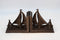 Sailboat Tows Dinghy Nautical Bookends Figurine - Metal - Cast Iron - Pair - Knox Deco - Bookends