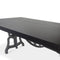 Shoemaker Dining Table - Adjustable Height Iron Base - Dark Walnut Top - Knox Deco - Tables