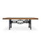 Shoemaker Dining Table - Adjustable Height Iron Base - Natural Wood Top - Knox Deco - Tables