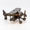 SPAD Miniature WWI Airplane Fighter - Cast Iron Metal Antique Biplane - Knox Deco - Decor