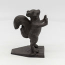 Squirrel Pushing Back Bookend Door Stop - Metal - Cast Iron Figurine - Knox Deco - Decor