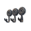 Steampunk Cogs Wall Hanger Wrench Hooks - Metal - Cast Iron Hat Rack - Knox Deco - Decor