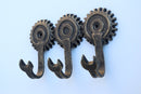 Steampunk Cogs Wall Hanger Wrench Hooks - Metal - Cast Iron Hat Rack - Knox Deco