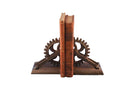 Steampunk Gear & Bracket Cast Iron Bookends - Metal - Pair - Knox Deco - Bookends