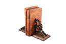 Steampunk Gear & Bracket Cast Iron Bookends - Metal - Pair - Knox Deco - Bookends