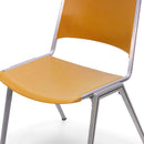 Vintage Aluminum Steelcase Side Chair - Orange - MCM USA - Pair - Knox Deco - Seating