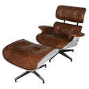 Vintage Aviator Mid-Century Modern Lounge Chair and Ottoman - Knox Deco - Seating