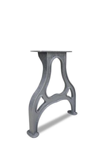 Vintage Industrial Ductile Cast Iron Table Base Set of 2 Knox Deco