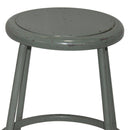 Vintage Industrial Metal Steel Stool - Gray - 18" Seat Height - Pair - Knox Deco - Seating