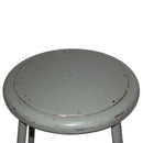 Vintage Industrial Metal Steel Stool - Gray - 18" Seat Height - Pair - Knox Deco - Seating