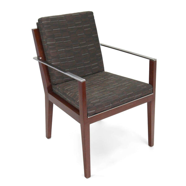Vintage LSM David Edward Guest Chair - Unique Stainless Steel Arms - Knox Deco - Seating