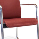 Vintage Peter Protzman Armchair by Herman Miller - Chrome - Burgundy - Knox Deco - Seating