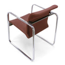 Vintage Peter Protzman Armchair by Herman Miller - Chrome - Burgundy - Knox Deco - Seating