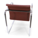 Vintage Peter Protzman Armchair by Herman Miller - Chrome - Burgundy - Knox Deco - Seating