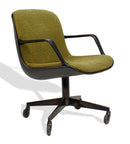 Vintage Pollock Style Allsteel Knit Mustard Office Chair - Casters - 1970's - Knox Deco - Seating