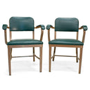 Vintage Royal Metal Mid Century Office Armchair - Copper Tone - Pair - Knox Deco - Seating