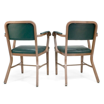 Vintage Royal Metal Mid Century Office Armchair Copper Tone