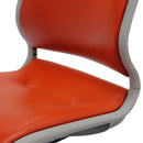 Vintage Steelcase Office Chair - Orange Vinyl - Adjustable - Casters - MCM - Knox Deco - Seating