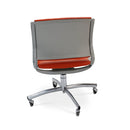 Vintage Steelcase Office Chair - Orange Vinyl - Adjustable - Casters - MCM - Knox Deco - Seating