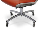 Vintage Steelcase Office Chair - Orange Vinyl - Adjustable - Casters - MCM - Knox Deco - Seating