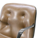 Vintage Steelcase Side Chair - Caramel Tufted Armchair MCM - Knox Deco - Seating