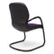 Vintage Steelcase Side Chair - Purple Fabric - Black Stationary Armchair - Knox Deco - Seating