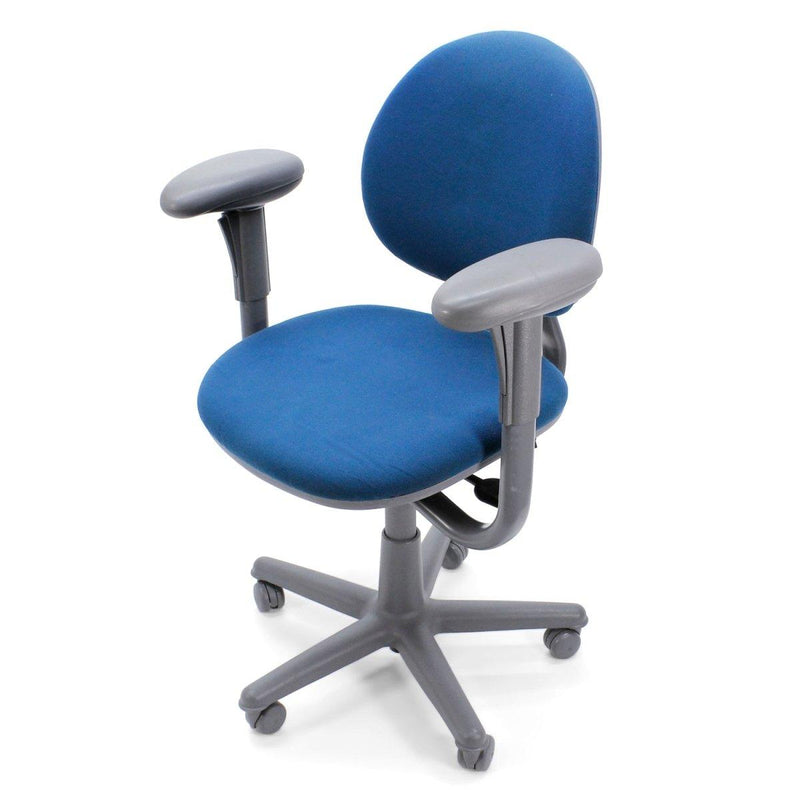Vintage SteelCase Teal Adjustable Height Tilt Office Chair - Knox Deco - Seating