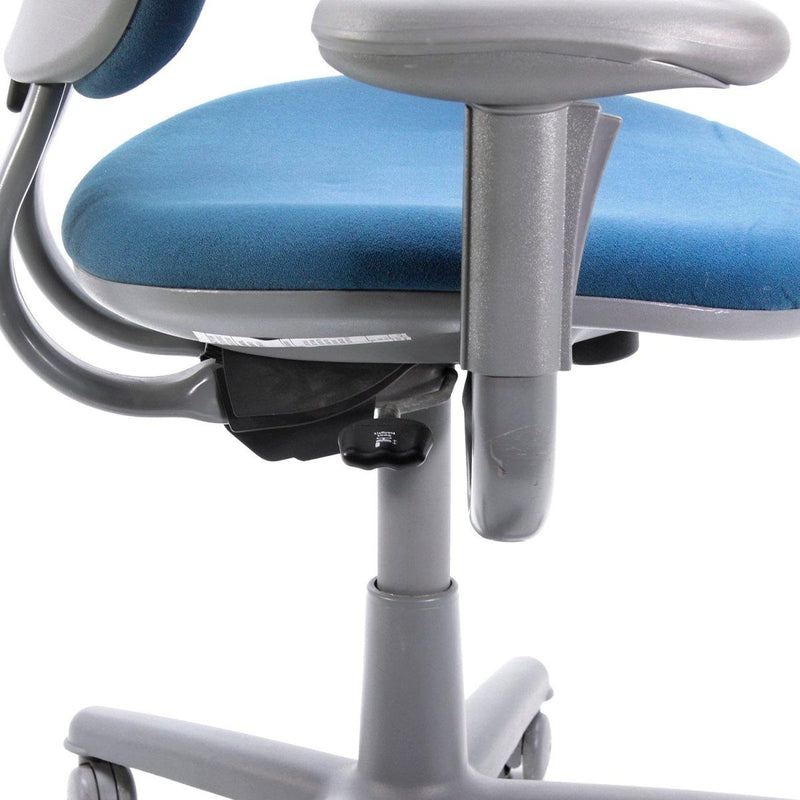 Vintage SteelCase Teal Adjustable Height Tilt Office Chair - Knox Deco - Seating