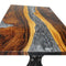 Walnut Live Edge Burl Dining Tabletop - Gray River Resin Epoxy - 80 x 40 x 2" - Knox Deco - DIY