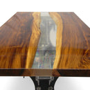 Walnut Live Edge Slab Dining Table Top - Black River Epoxy - 80 x 40 x 2 –  Knox Deco