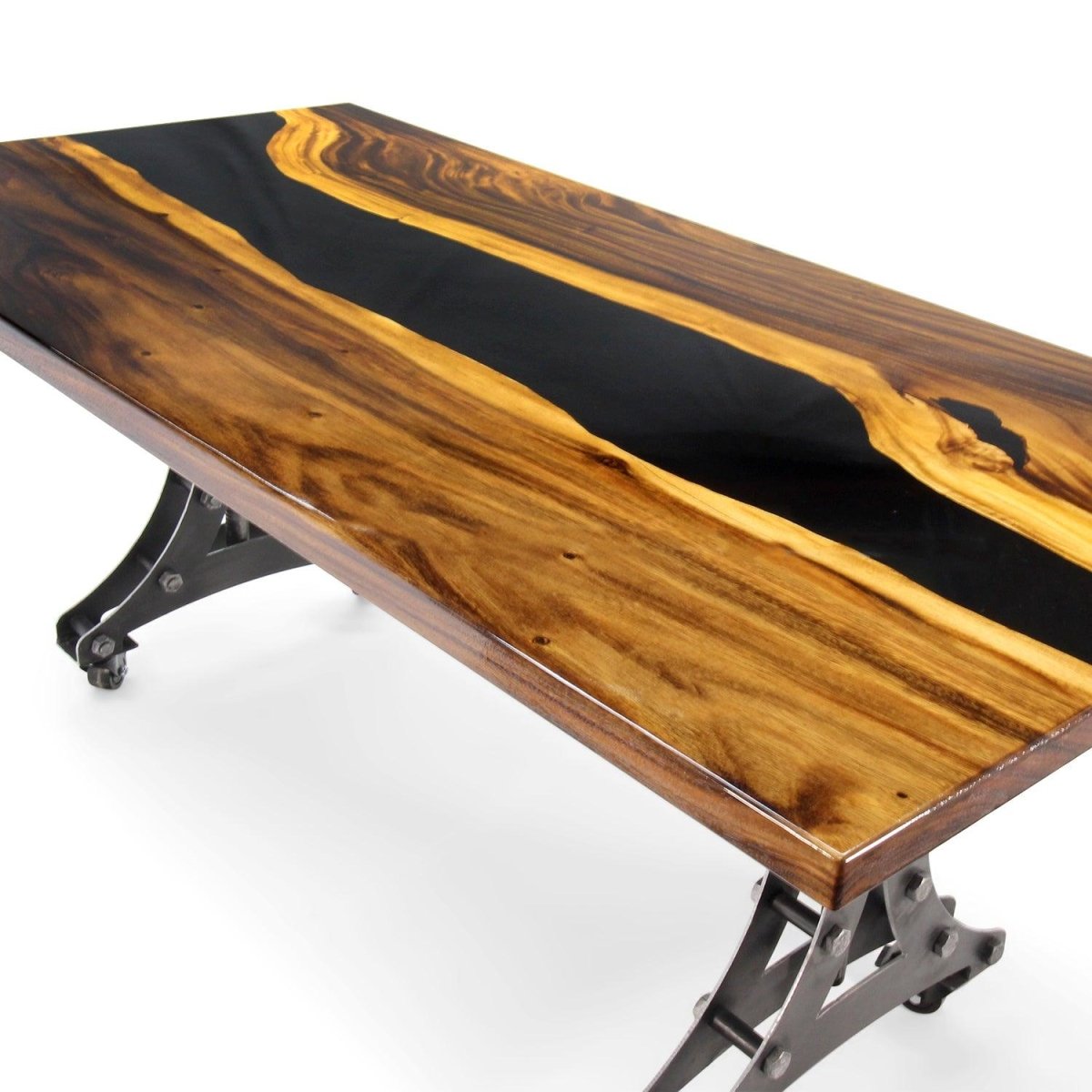 Walnut Live Edge Burl Dining Tabletop - Gray River Epoxy - 80 x 40 x 2 –  Knox Deco