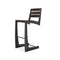 Zing Industrial Bar Chair - Rugged Steel Frame - Hardwood Seat - Pair - Knox Deco - Seating