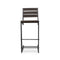 Zing Industrial Bar Chair - Rugged Steel Frame - Hardwood Seat - Pair - Knox Deco - Seating